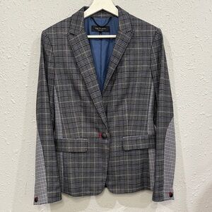 Rag & Bone Lexington Mixed Check Plaid Wool Blazer 6
